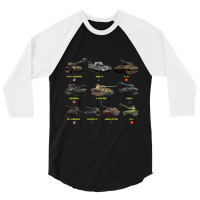 Top Ten Best Ww2 Tanks M4 Sherman Panzer Iv Tiger  3/4 Sleeve Shirt | Artistshot