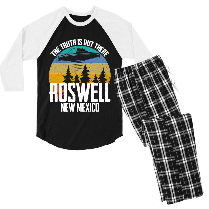 Truth Is Out There Roswell New Mexico Alien Ufo Ab Men's 3/4 Sleeve Pajama Set | Artistshot