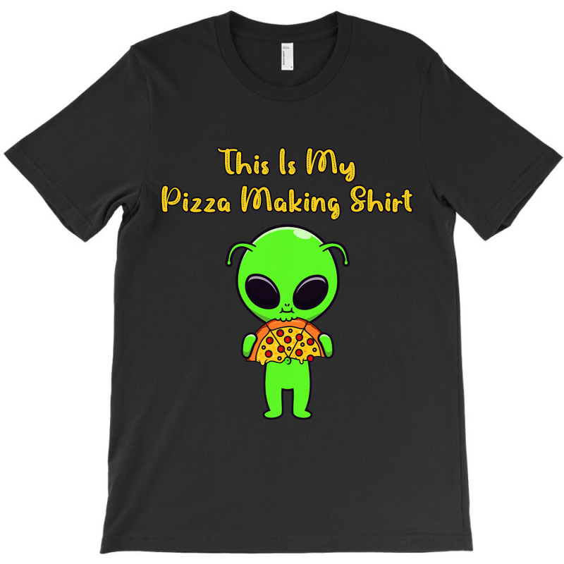 This Is My Pizza Making Shirt Funny Alien Eating P T-shirt | Artistshot