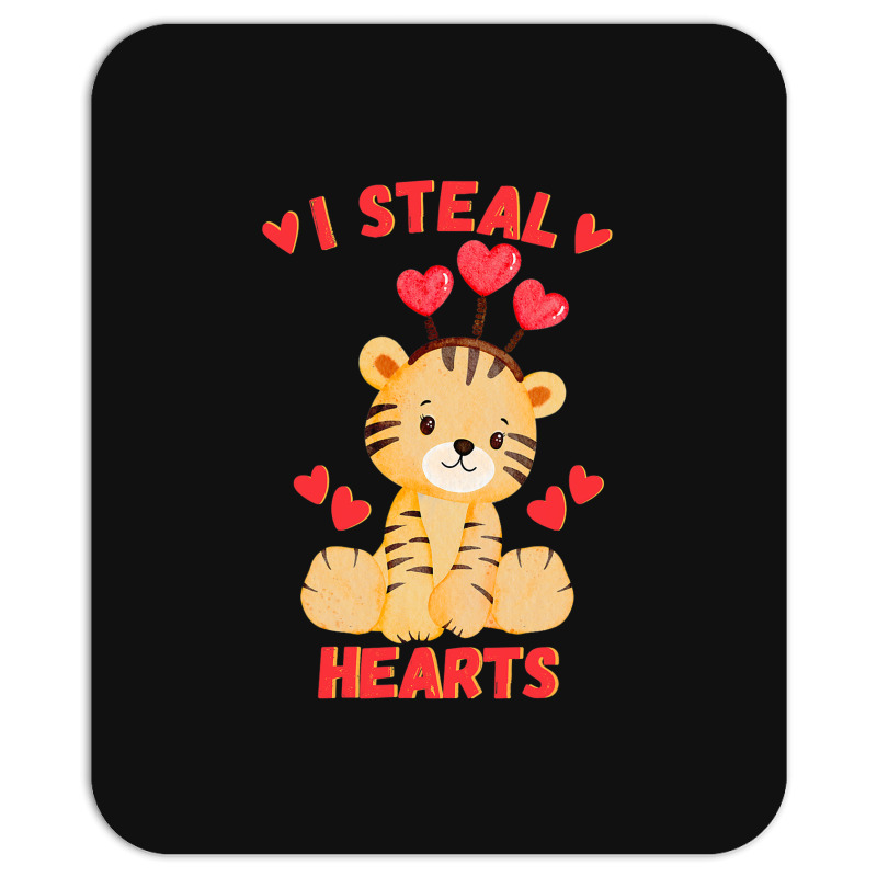 Valentines Day Tiger I Steal Hearts Boys Tiger Mousepad | Artistshot