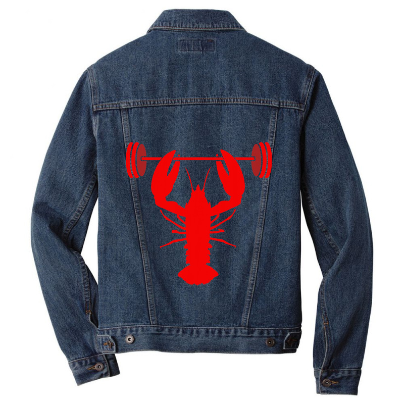 Weightlifting Lobster For Bodybuilder At The Gym F Men Denim Jacket | Artistshot