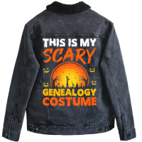 This Is My Scary Genealogy Costume Halloween Unisex Sherpa-lined Denim Jacket | Artistshot