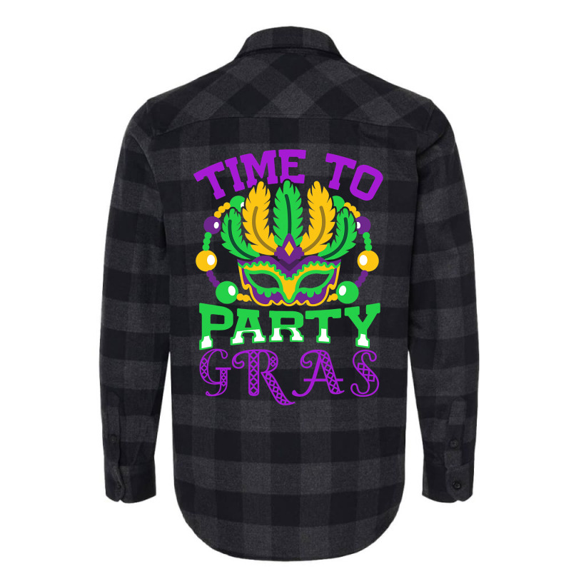 Time To Party Gras Quote For A Jewelry Maker Flannel Shirt | Artistshot