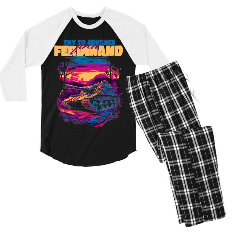 Try To Advance Find Ferdinand German Tank Tiger Hu Men's 3/4 Sleeve Pajama Set | Artistshot