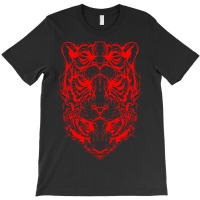 Tiger Optical Illusion Of Three Tigers Artwork T-shirt | Artistshot