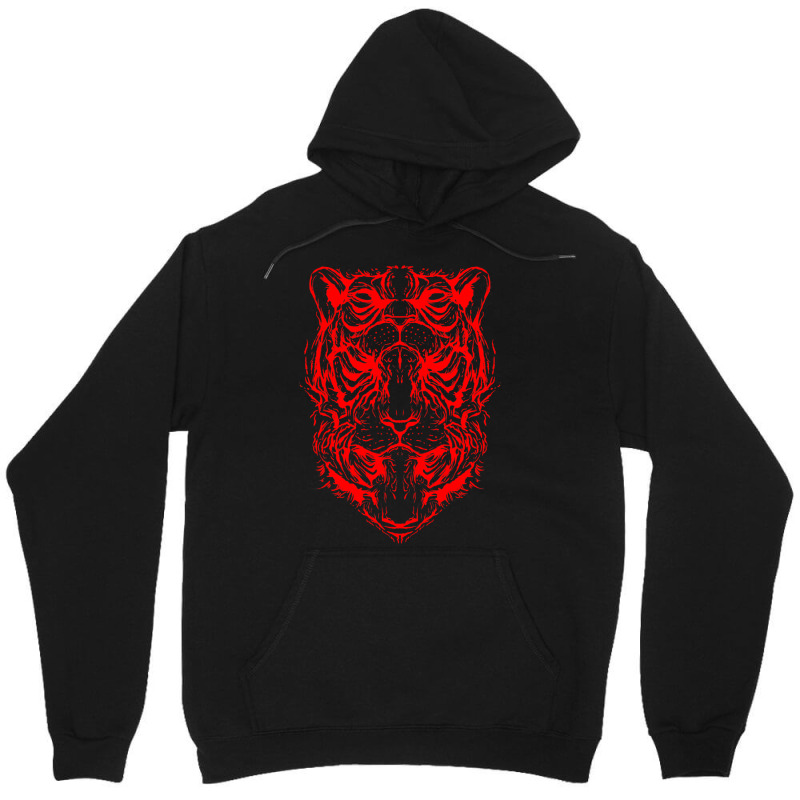 Tiger Optical Illusion Of Three Tigers Artwork Unisex Hoodie | Artistshot