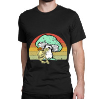 Vintage Frog Cowboy Hat Mushroom Banjo Sunset Classic T-shirt | Artistshot