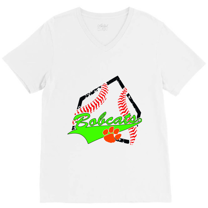 Baseball Red Paw V-neck Tee | Artistshot