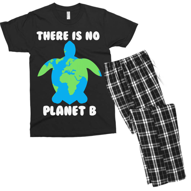 There Is No Planet B Turtle Ecofriendly 32 Men's T-shirt Pajama Set | Artistshot