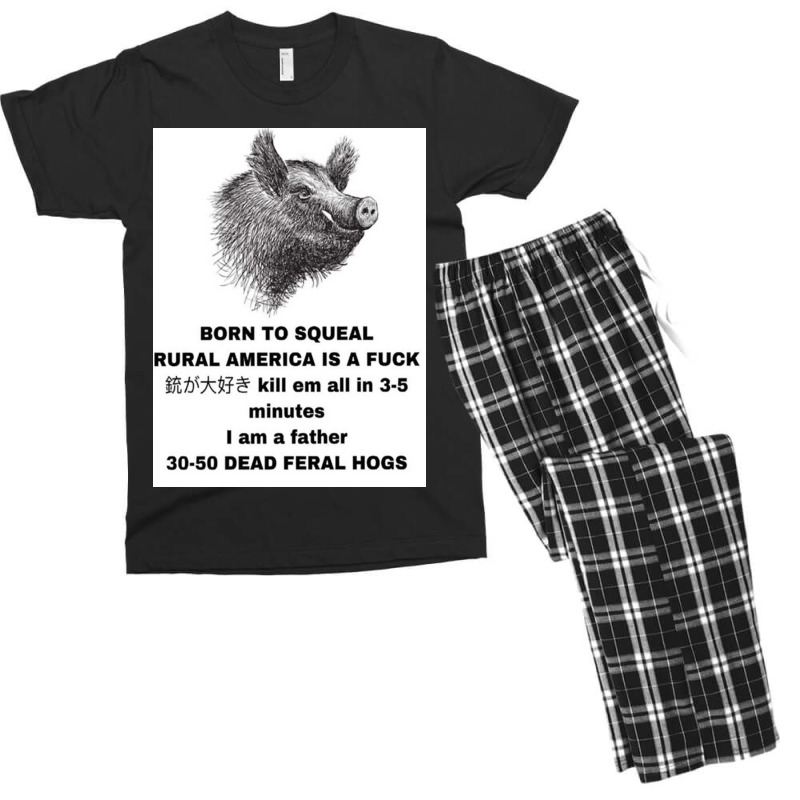 30 50 Feral Hogs Born To Squeal Rural America Is A Men's T-shirt Pajama Set | Artistshot