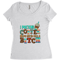 ı Pretend Coffee Helps But ı Am Still A Bitch Women's Triblend Scoop T-shirt | Artistshot