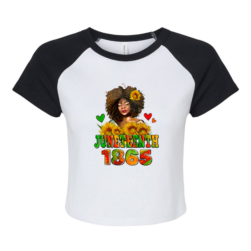 Afro Woman Juneteenth 1865 Raglan Crop Top by AdoDesignShop | Artistshot