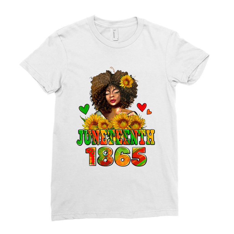 Afro Woman Juneteenth 1865 Ladies Fitted T-Shirt by AdoDesignShop | Artistshot