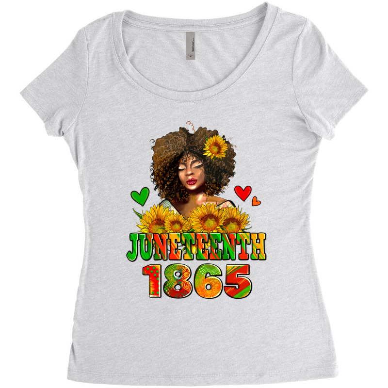 Afro Woman Juneteenth 1865 Women's Triblend Scoop T-shirt by AdoDesignShop | Artistshot