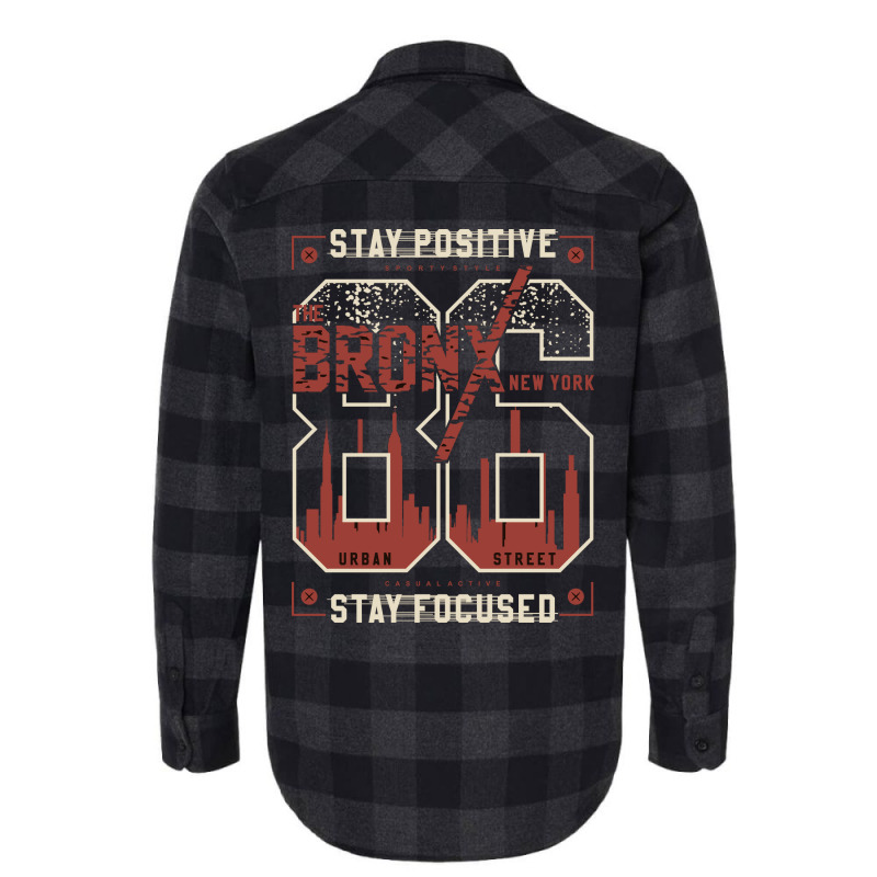 Stay Positive Stay Focused Sporty Graphic Vector P Flannel Shirt | Artistshot