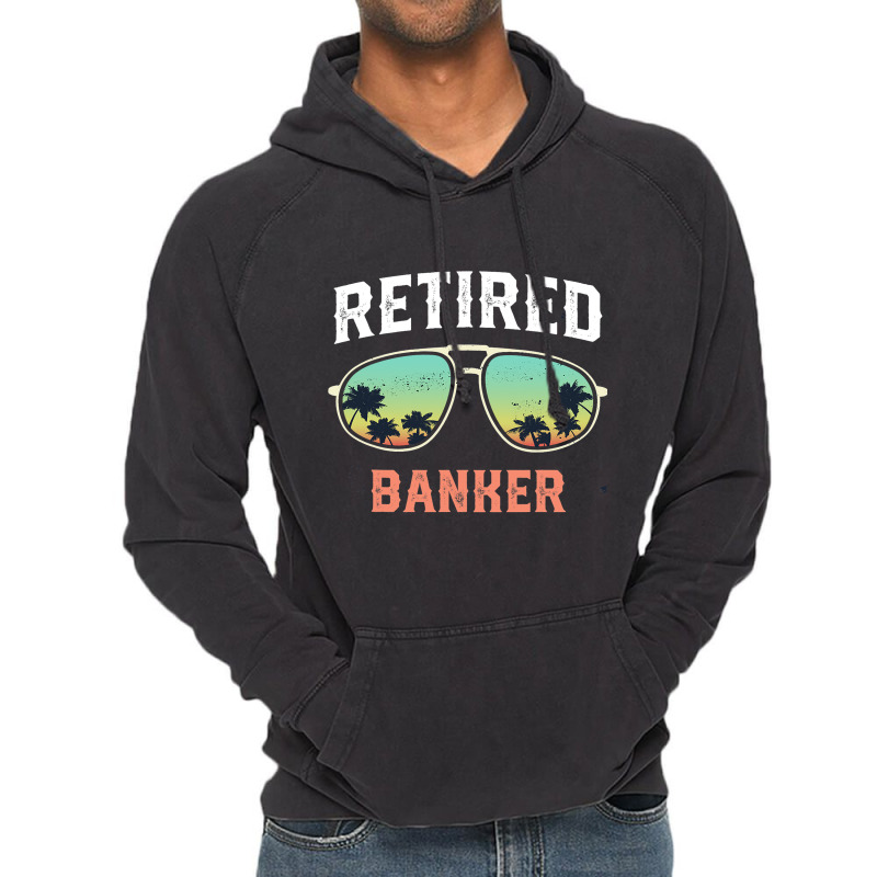 Funny Retired Banker Beach Palm Tree Sunglasses Me Vintage Hoodie by ArlanWegener | Artistshot