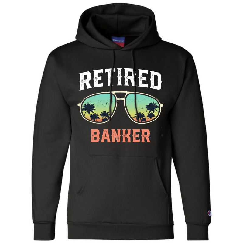 Funny Retired Banker Beach Palm Tree Sunglasses Me Champion Hoodie by ArlanWegener | Artistshot