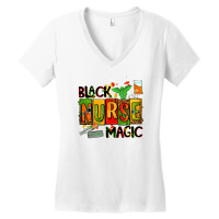 Black Nurse Magic Women's V-neck T-shirt | Artistshot