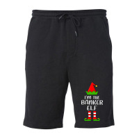 Funny Matching Family Im The Banker Elf Christmas Fleece Short | Artistshot