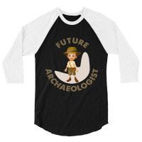 Future Archaeologist Cute Black Boy 3/4 Sleeve Shirt | Artistshot