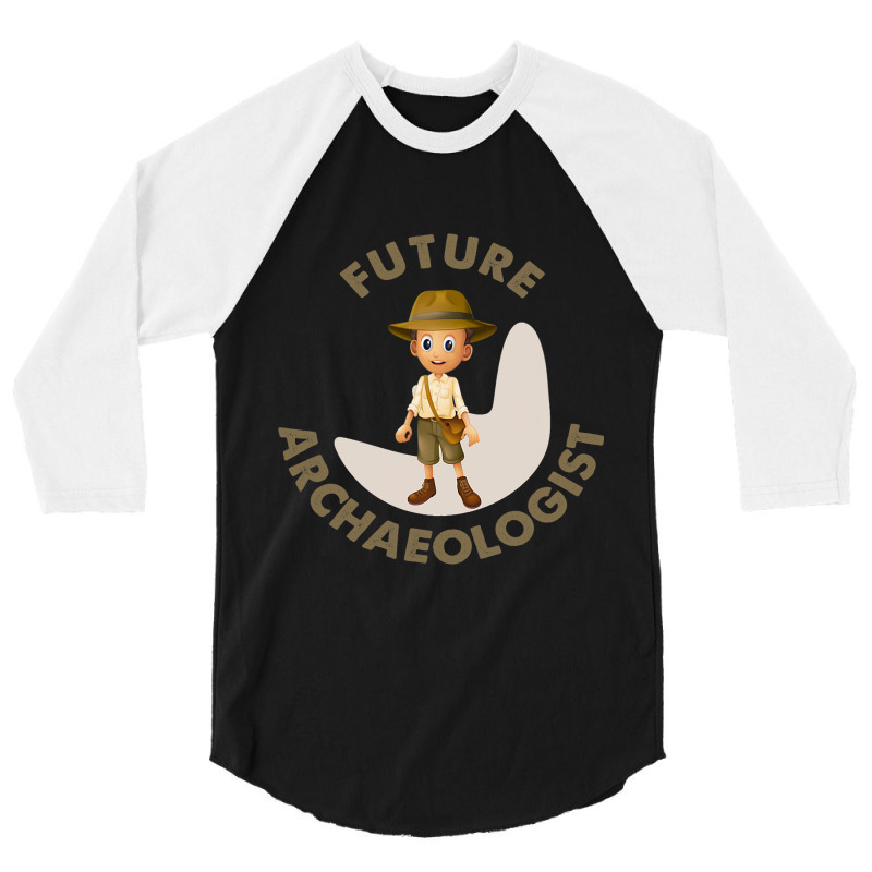 Future Archaeologist Cute Black Boy 3/4 Sleeve Shirt | Artistshot