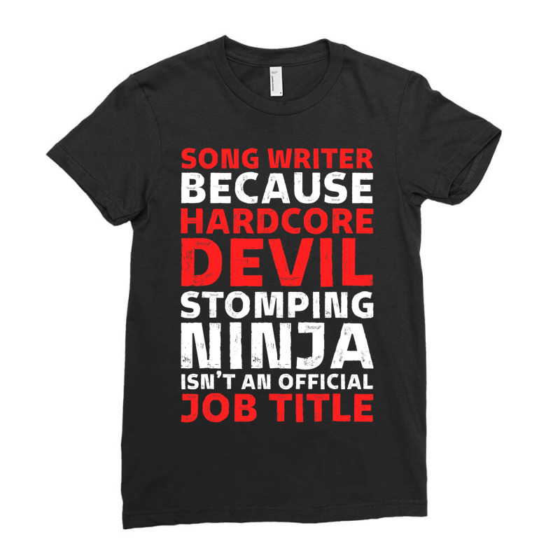 Hilarious Song Writer Stomping Ninja An Official J Ladies Fitted T-Shirt by KatanaFarkas | Artistshot