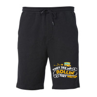 Funny School Bus Driver They See Me Rollin They Wa Fleece Short | Artistshot