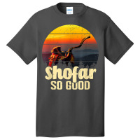 Shofar So Good Vintage Sunset Funny Rosh Hashanah T Shirt Basic T-shirt | Artistshot