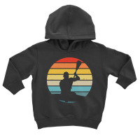 Canoe T  Shirt Canoeing Silhouette On A Distressed Retro Sunset Design Toddler Hoodie | Artistshot