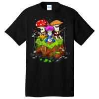 Hippie Mushrooms Fishing Forest Fungi Foraging Mycology T Shirt Basic T-shirt | Artistshot