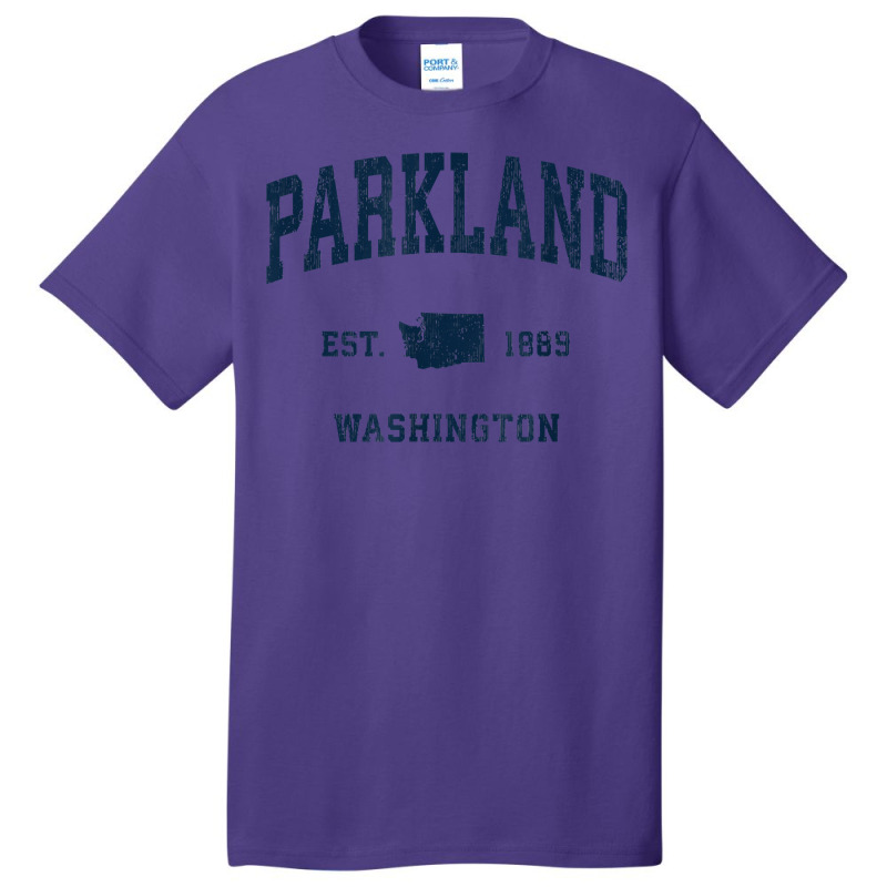 Parkland Washington Wa Vintage Athletic Navy Sports Design T Shirt Basic T-shirt by riogasehzilahiy | Artistshot