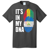 Nicaraguan And Guinean Mix Dna Flag Heritage Premium Basic T-shirt | Artistshot