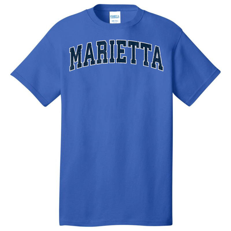 Marietta Georgia Ga Vintage Sports Design Navy Design T Shirt Basic T-shirt | Artistshot