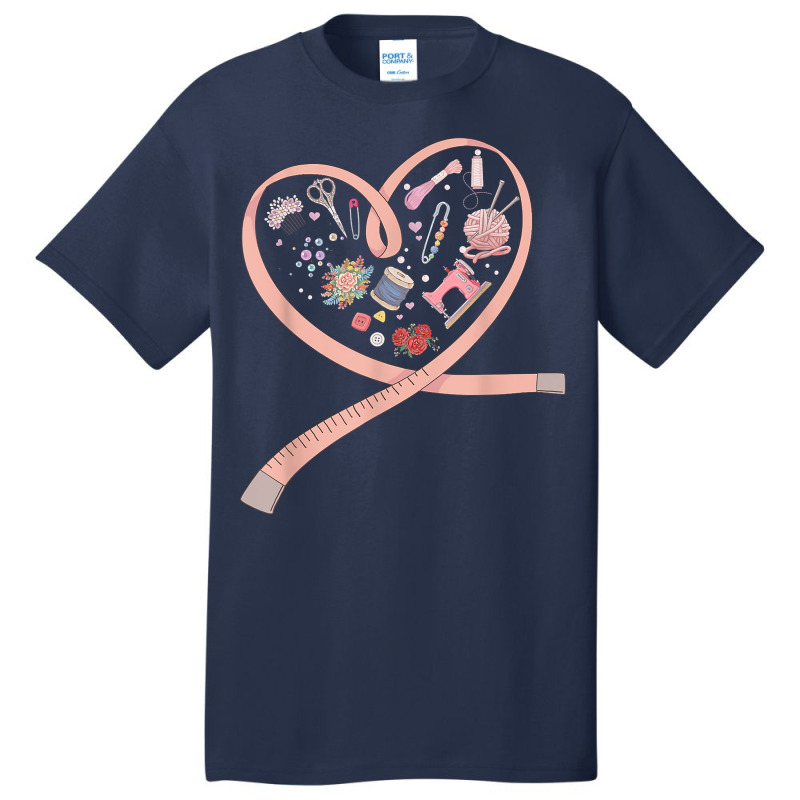 Womens Sewing Is My Heart Tee Quilting Loves Sewing Machines T Shirt Basic T-shirt | Artistshot