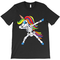 Halloween Dabbing Skeleton Unicorn Halloween Costu T-shirt | Artistshot