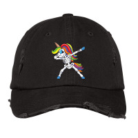 Halloween Dabbing Skeleton Unicorn Halloween Costu Vintage Cap | Artistshot