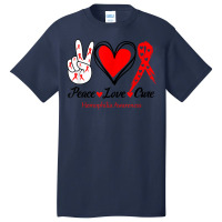 Peace Love Cure Hemophilia Awareness T Shirt Basic T-shirt | Artistshot