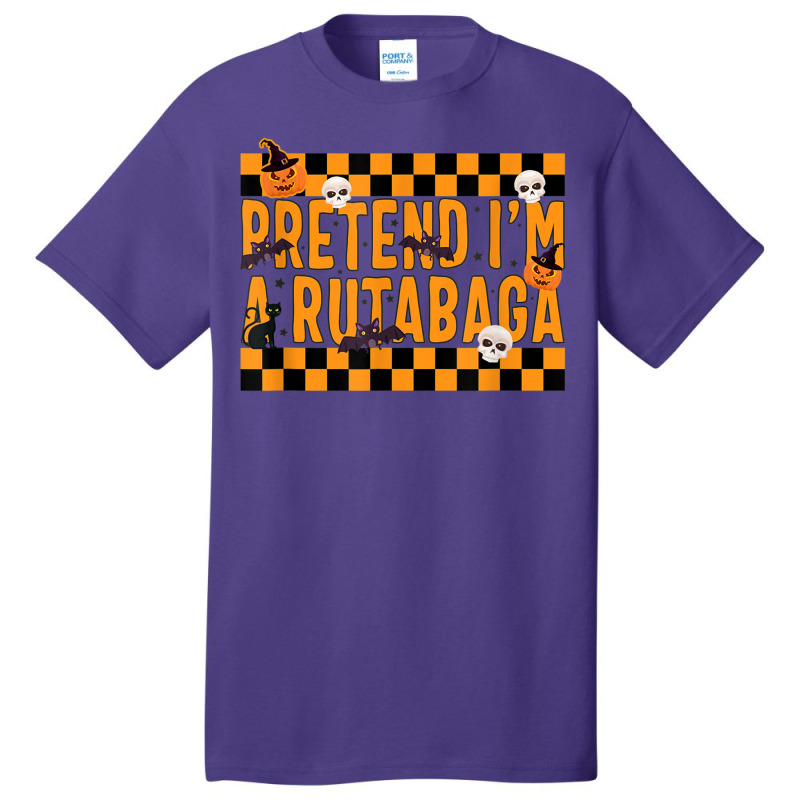 Pretend I'm A Rutabaga Costume Funny Lazy Halloween Party Sp T Shirt Basic T-shirt | Artistshot