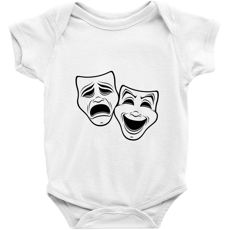 Comedy And Tragedy Theater Baby Bodysuit by Givissing | Artistshot