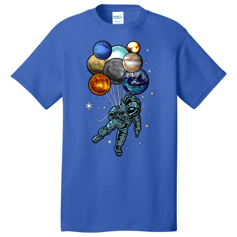 Astronaut Space Balloons Moon Mars Planets  Astronaut Basic T-shirt by AuturoMedero90 | Artistshot