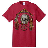 Roman Memento Mori Mosaic (black) Basic T-shirt | Artistshot