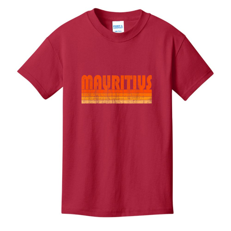 Vintage Grunge Style Mauritius T Shirt Basic Youth T-shirt by cm-arts | Artistshot