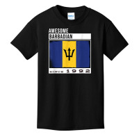 Awesome Barbadian Since 1992   Barbadian 30th Birthday T Shirt Basic Youth T-shirt | Artistshot