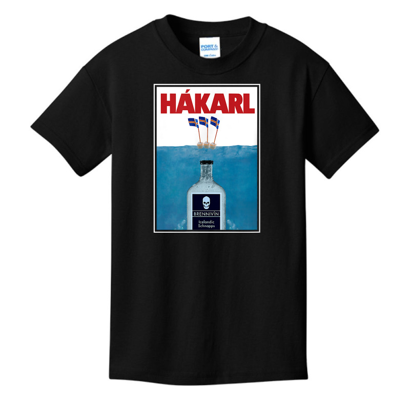 Hakarl Iceland Fermented Shark Brennivín Shot Viking Foodie T Shirt Basic Youth T-shirt by cm-arts | Artistshot