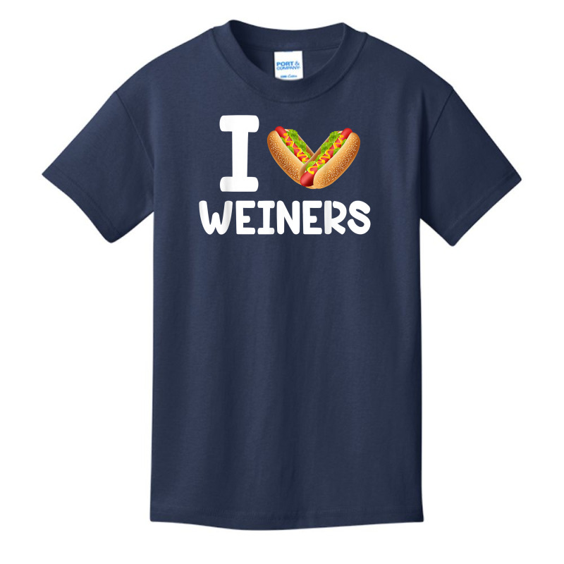 Frankfurter Wiener Frank Sausage Bun I Love Weiners Hotdogs T Shirt Basic Youth T-shirt by pilusoekyokeln | Artistshot