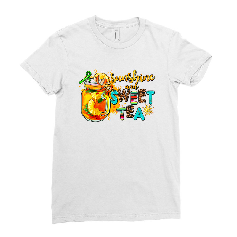 Sunshine And Sweet Tea Ladies Fitted T-Shirt by AdoDesignShop | Artistshot