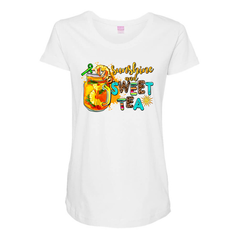 Sunshine And Sweet Tea Maternity Scoop Neck T-shirt by AdoDesignShop | Artistshot