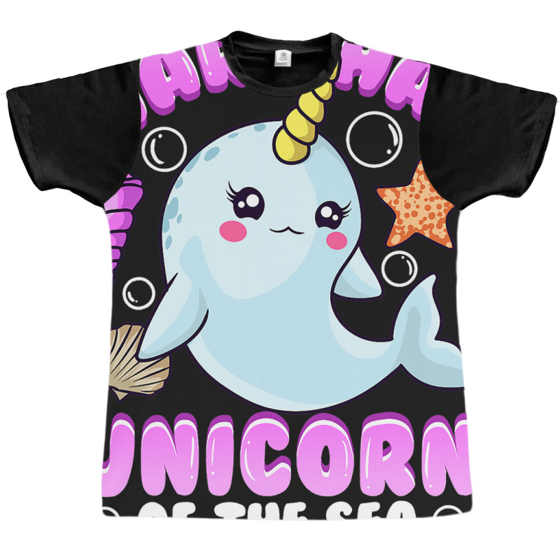 Funny Horned Narwhal The Unicorn Of The Sea Graphic T-shirt | Artistshot