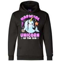 Funny Horned Narwhal The Unicorn Of The Sea Champion Hoodie | Artistshot