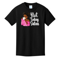 Womens Not Today Satan T Shirt With African American Woman V Neck T Sh Basic Youth T-shirt | Artistshot